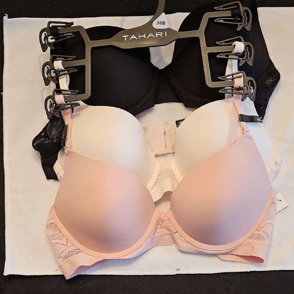 Tahari Bra Collection - Black, White, and Pink